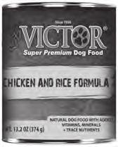 60 223498 854524005412 *Victor Grain-Free Chicken & Vegetable in Gravy Dog Can 13.2oz - 12/cs CS $18.90 $16.