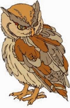 Owl A nighttime bird of prey.
