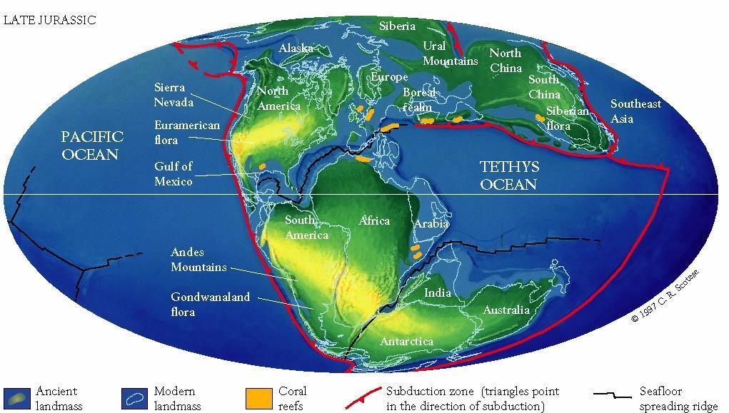 Paleogeography Tethys seaway