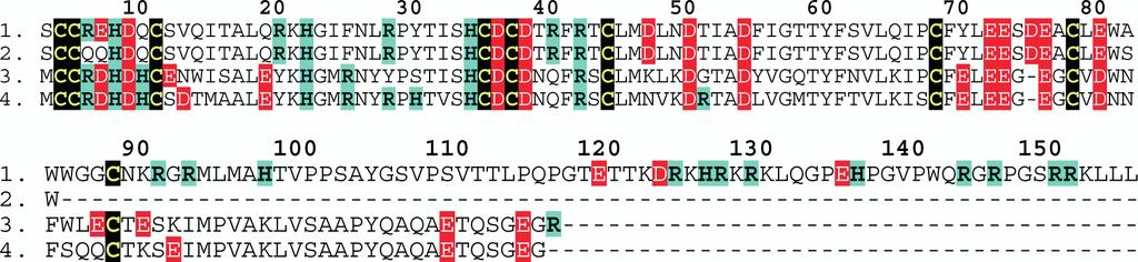 Fig. S6. Sequence comparison of representative lizard venom PLA 2 (type III) toxins: (1) EU195460 from Varanus komodoensis,(2) Q2XXL5 from V.