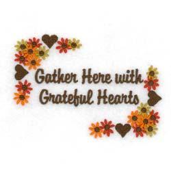 Gather Here with Grateful Hearts CD102113FD Stitches:10848 3.33" H X 4.