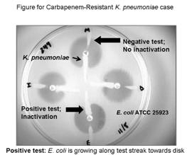 Carbapenamase A: KPC group Many KPC producing organisms have Imipenem or Meropenem MICs that remain in the susceptible range: look for Imi/Mero MICs are very high Recovery of an isolate that is