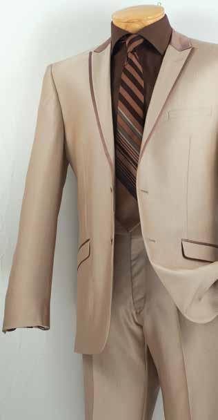slim fit suits with trim, side