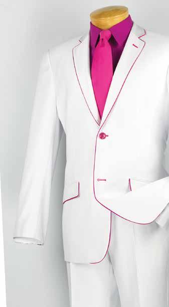 slim fit suits with trimmed peak