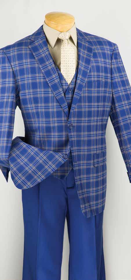 Classic 3 Piece Suit Collection Cognac Blue