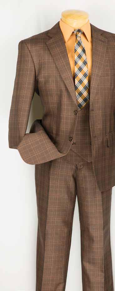 Classic 3 Piece Suit Collection Brown