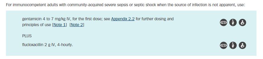 Empirical therapy for sepsis