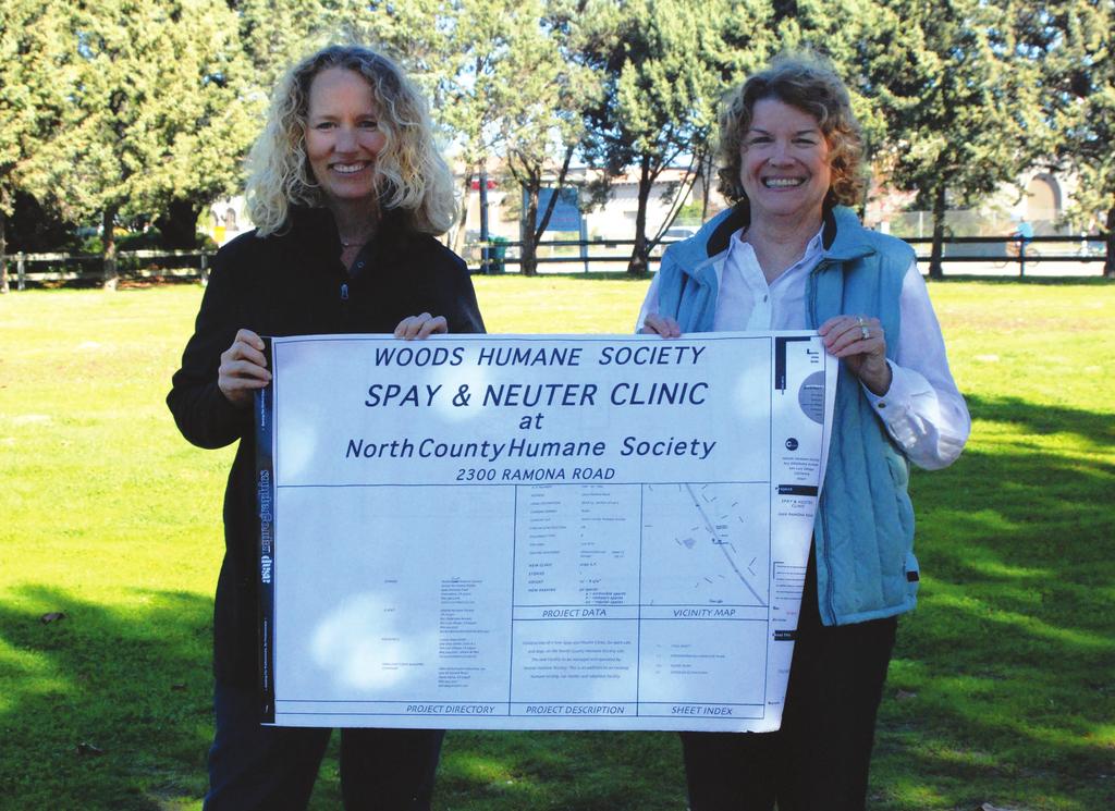 Shelter Tails 5 Jill Tucker, Executive Director and Martha Pedersen, Board Member with plans for the new spay/neuter clinic in Atascadero Another Step Closer A ddressing pet overpopulation and