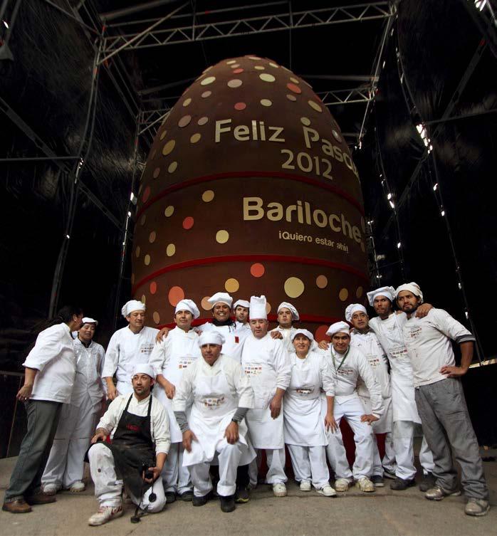 In April 2012, chefs made a giant chocolate egg in