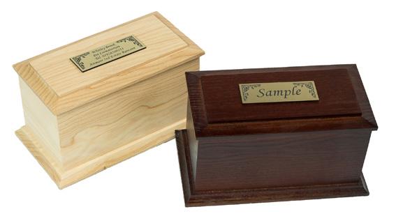 Caskets and Urns Treasure the special memories of your pet Choose from one of our