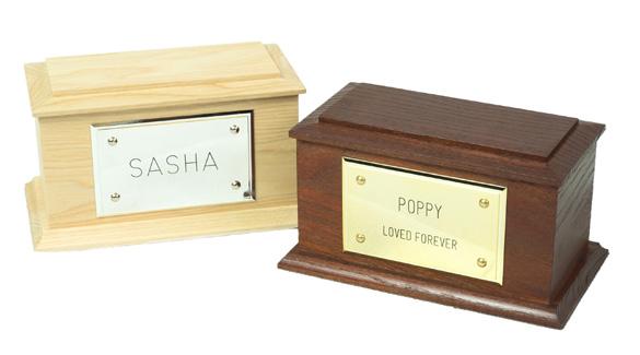 Caskets and Urns Treasure the special memories of your pet Choose from one of our