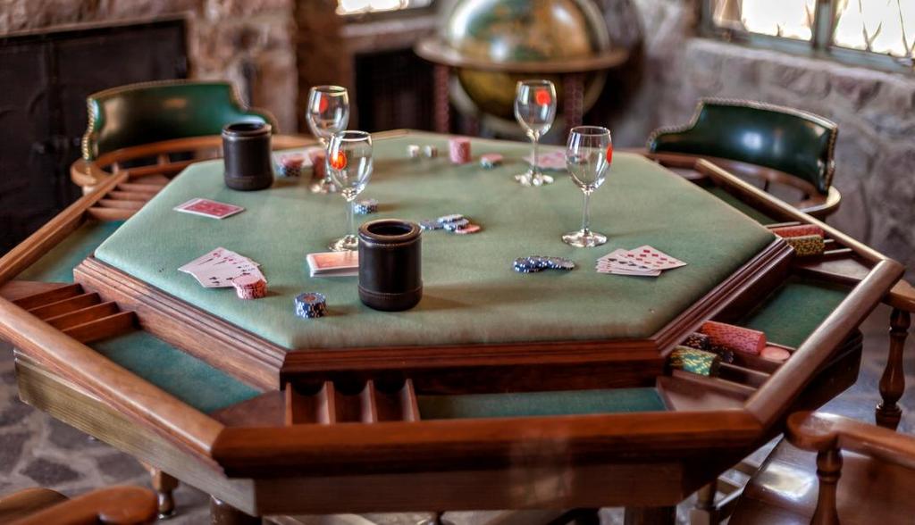 This is the private poker room, formally owned by the late George Whittle, located at the Thunderbird lodge. The lodge and property is now managed by the Thunderbird Lodge Preservation Society.
