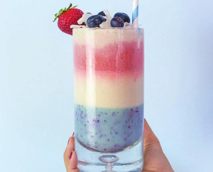 Drink of the Month: Red, White & Boozy Shakes CONTRIBUTOR: STEVE EMMINGER Full recipe on http://www.delish.com/ Even the drink in your hand can be partiotic this Fourth of July!