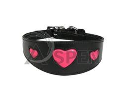 LEATHER DOG COLLARS Leather Diamante Collar Whippet