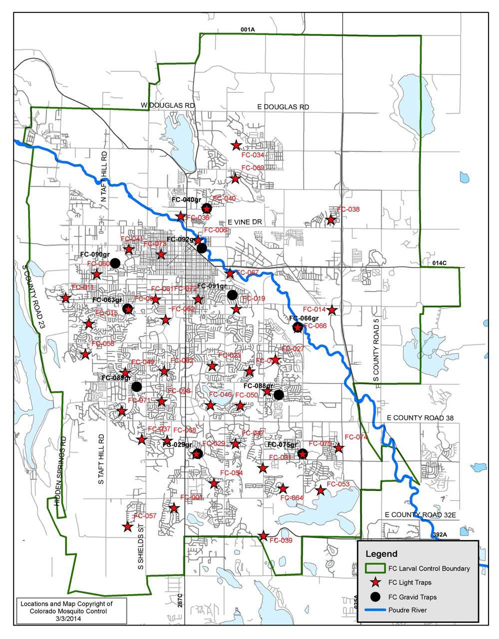 Due to budget cutbacks associated with West Nile virus surveillance in recent years, the CDPHE does not have the ability to test mosquitoes from across the state.