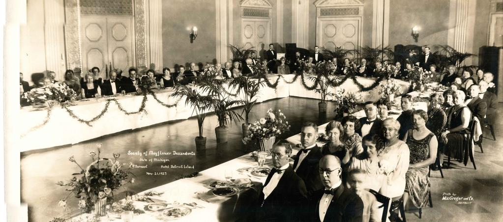 Looking Back: Michigan Society in 1927 Caption describing picture or graphic. Iva Avery s daughter sent this image of a banquet at the Detroit Leland, 11-21-1927. Iva is identified by the arrow.