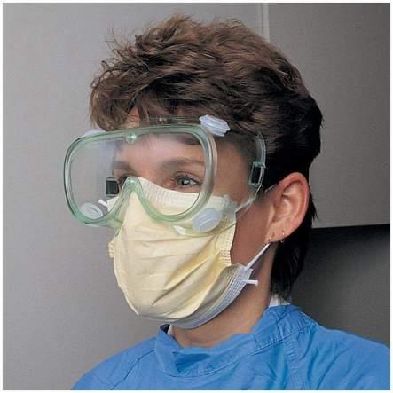 Nurse wearing protective goggles and mask (From Potter, P.A., Perry, A.G. [2003].