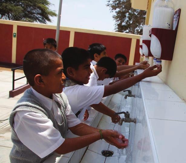 Handwashing Stations: Bringing SJ to Homes To address a main barrier to handwashing with soap convenient access to water and soap at critical times a private sector partner, Duraplast, designed a