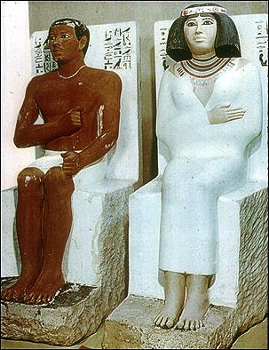 Some other conven<ons in Egyp<an Art have to do with skin color.