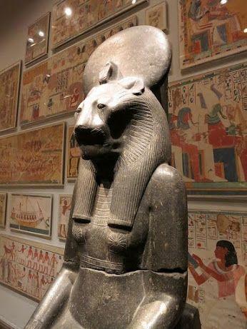 Many gods and goddesses in Egypt are represented as part human and part animal. The goddess Sekhmet means the Powerful One.