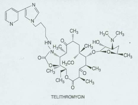 Pharmacology and Therapeutics December 6, 2011 Protein Synthesis Inhibitors III: Macrolides, Clindamycin, etc. Joseph R. Lentino, M.D., Ph.D. THE KETOLIDES I.