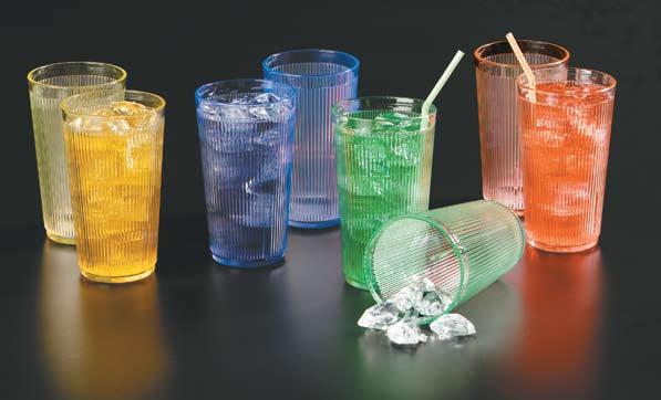 beverage color mix and match colors in brilliant, long-lasting polycarbonate colors: Meadow Green RimGlow (09), Ocean Blue RimGlow (14), Honey Yellow RimGlow (22), Sunset Orange RimGlow (52) 4031 8