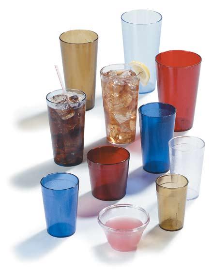 m b l e r s ideal for prisons, schools, high-volume chains extremely break-resistant polycarbonate extends tumbler life colors: Amber(13), Clear(07) 5116-2 also available in Ruby(10) 5216 5224 SAN