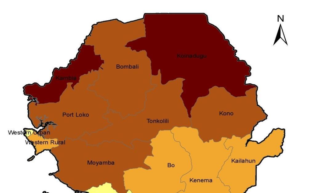 2 SITUATION ANALYSIS 2.1 Epidemiological stratification of malaria in Sierra Leone Malaria is endemic in Sierra Leone with stable and perennial transmission in all parts of the country.