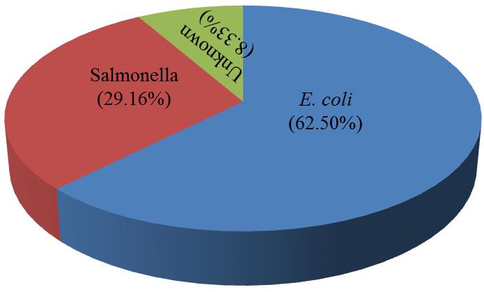 Helminthic parasites Protozoan parasites Figure 3: Occurrence of
