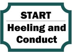 Judges must place the Heeling and Conduct sign to the right of the Start sign if the set of signs provided by the affiliate still includes the two signs.