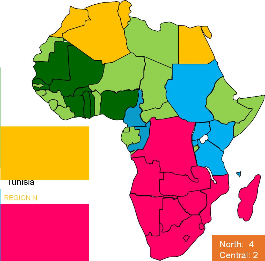Seychelle s Sudan Tanzania Uganda REGION E Cameroon Congo - Brazzavile REGION C Algeria Egypt Morocc o Tunisia