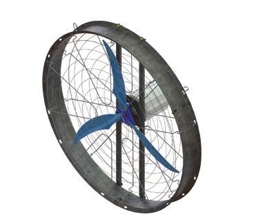 Climax is a cost-efficient circulation fan with an impeller diameter of 91 cm and equipped