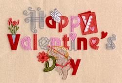 Happy Valentine's Day CD122304FA Stitches: 38326 5.25" H X 8.