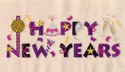 Happy New Years CD120404KE Stitches: 24237 3.04" H X 8.