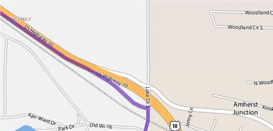 Directions to Trial Site From North, South, and West: Take I-39 to Hwy 10 East (toward Waupaca). Exit on County Hwy B West, turning east toward Amherst. Turn left (north) on County Road Q.