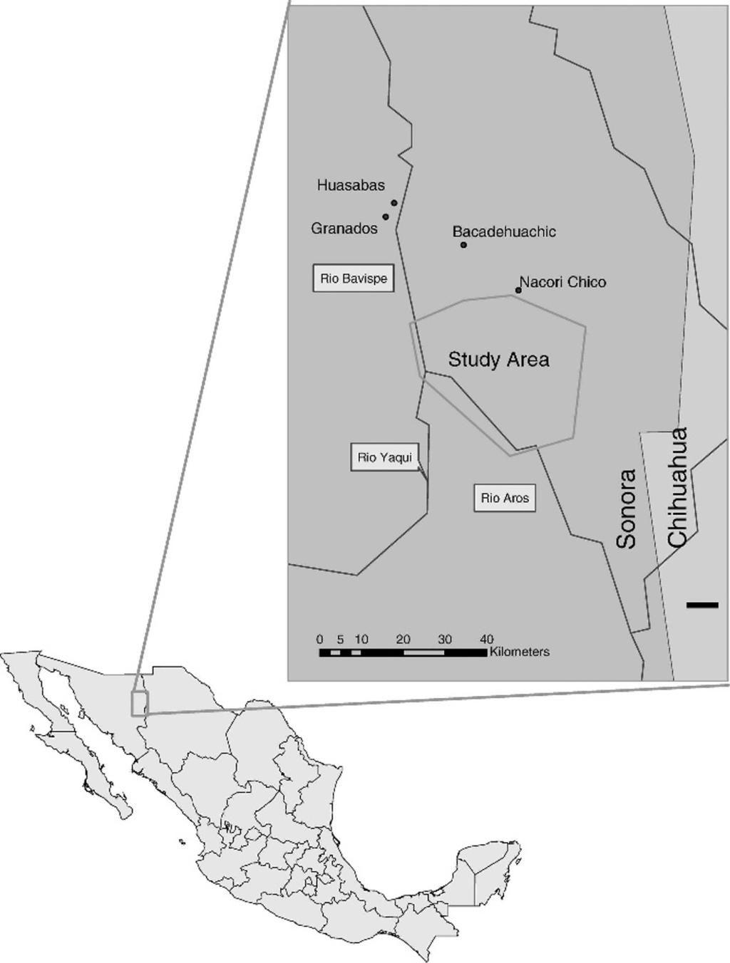 endangered and protected in Mexico (Secretary of Natural Resources of Mexico [SEMARNAT] 2002), and the northernmost population of jaguars in the Americas inhabits the Sierra Madre Occidental in