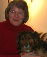 VOLUNTEER OF THE QUARTER- JEAN STARAL WITH JASPER Kris Says: Jean has such a warm heart for animals.