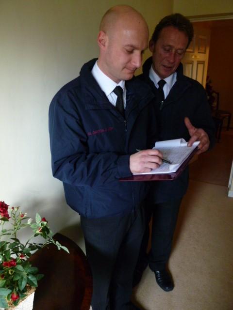 A minimum of two staff members, usually the hearse driver and Funeral Director witness the closing for identification and any jewellery for the last time, and sign the final record.