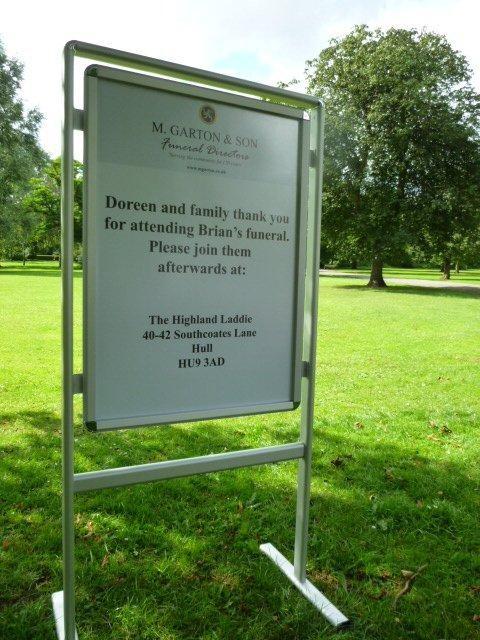 We can provide (at no charge) a sign board at the exit of the crematorium or cemetery chapel, giving information on where you are going back to afterwards. Is there a dress code?