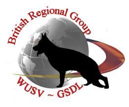 GSD League of Great Britain, British Regional Groups and Working Dog Group National Spectacular Show (Held under WUSV/GSDL-British Regional Group Rules and Regulations based on those of the WUSV)
