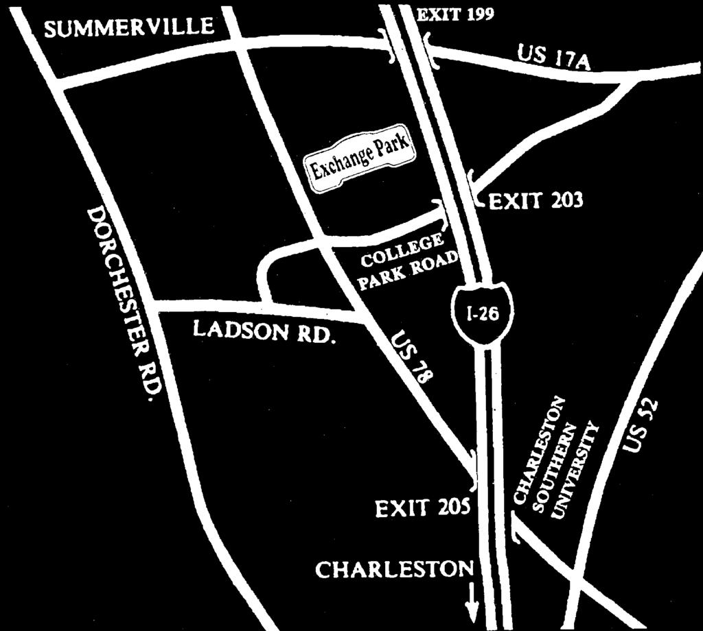 Directions to the Event Site IN THE CHARLESTON, SC AREA FROM I-26 - Take the College Park Rd.