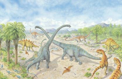 Tuojiangosaurus, a type of stegosaur, was protected by the spikes on its back. It used those on its tail to fend off fierce enemies like Yangchuanosaurus.