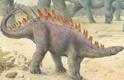 It was an early type of stegosaur, with spiky plates running down its back.