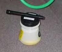 4. Attach trifectant foamer to hose.