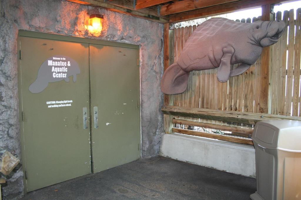 When we go to see the manatees on the Florida Boardwalk, we will go through a tunnel. The tunnel is dark.