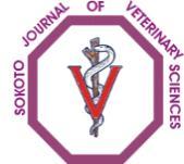 RESEARCH ARTICLE Sokoto Journal of Veterinary Sciences (P-ISSN 1595-093X/ E-ISSN 2315-6201) Oguntoye & Oke /Sokoto Journal of Veterinary Sciences (2014) 12(3): 21-25 http://dx.doi.org/10.4314/sokjvs.