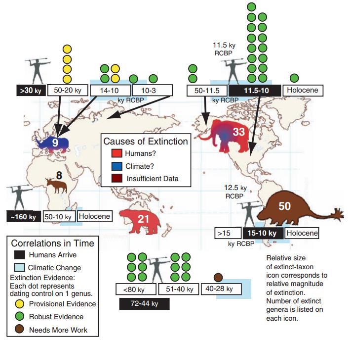 Megafauna extinction climate