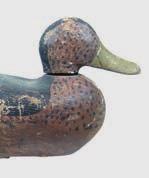 500-700 319. Mallard drake by Bill Cook, LaCrosse, Wisconsin, ca 1930. Carved wing tips and shoulders.