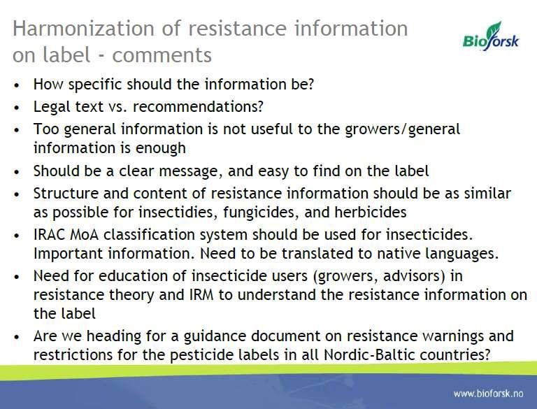 Insecticide Resistance Action