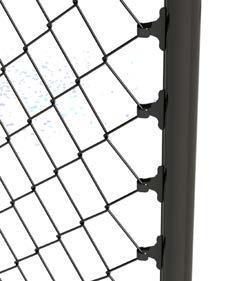 541938 Black Chain Link Box Kennel with anchors - 6ft.